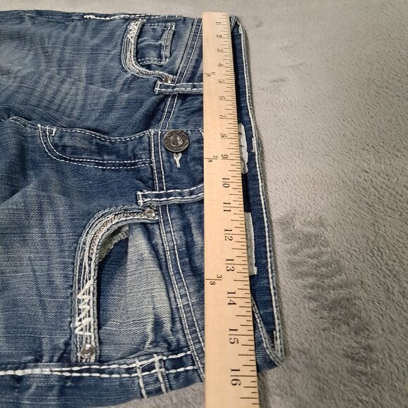 NEW NWT Daytrip Aquarius Flare Jean Women 32x37, Tag 30 XL Contrast Stitch Blue - Picture 10 of 16